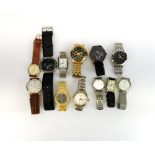 A quantity of gents wristwatches.