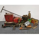 A quantity of vintage motor related items.