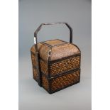 A vintage Chinese mooncake basket, H. 40cm.