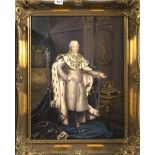 A 20th century gilt framed portrait of a French king, frame size 58 x 74cm.