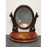 A 19th century mahogany dressing table mirror, H. 59cm.