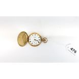 A gold plated pocket watch (N W O).