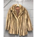 A vintage blonde mink jacket.