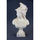 A composition bust of Minerva, H. 37cm.