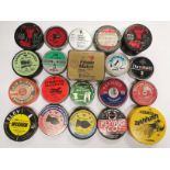 A group of 20 collectors tins partially filled with field sport air gun pellets.