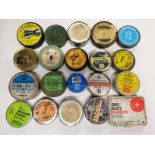 A group of 20 collectors tins partially filled with field sport air gun pellets.