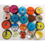 A group of 20 collectors tins partially filled with field sport air gun pellets.