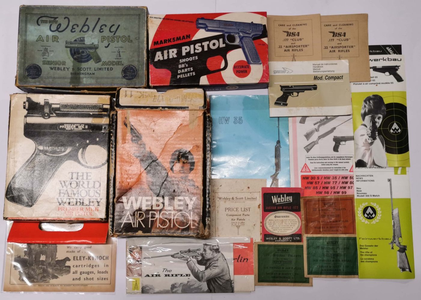 A single collection timed sale of field sport items, including vintage air pellet tins