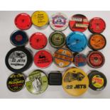 A group of 20 collectors tins partially filled with field sport air gun pellets.