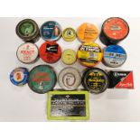 A group of 15 collectors tins partially filled with field sport air gun pellets.