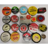 A group of 20 collectors tins partially filled with field sport air gun pellets.