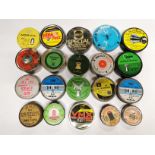 A group of 20 collectors tins partially filled with field sport air gun pellets.