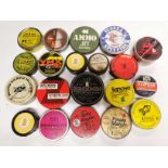 A group of 20 collectors tins partially filled with field sport air gun pellets.