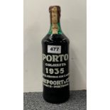 A bottle of 1935 Colheita port.