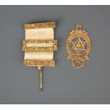 A 9ct gold Masonic medal.