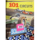 A quantity of early Scalextric cars and accessories.