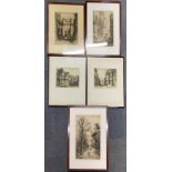 Three framed pencil signed engraving by Albany Edwards Howard (1872-1936), together with Haig and