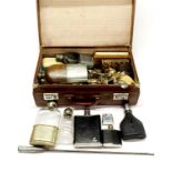 A vintage case and contents.