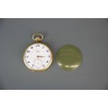 An 18ct yellow gold Solvil pocket watch by Paul Ditisheim with original box.