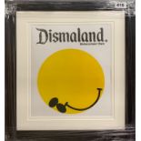 Banksy Dismaland Amusement Park framed programme.