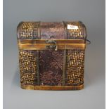 An oriental bamboo basket, H. 24cm.