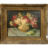 J. Voisard (Continental). A Victorian gilt framed oil on canvas still life. Frame size 72 x 61cm.