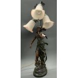 A large figural table lamp, H. 90cm.