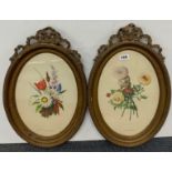 A pair of 19th century gilt wood framed prints of flower specimens, H. 53cm.