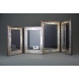 Two double hallmarked silver photo frames, sizes 14 x 18cm and 22.5 x 17.5cm.