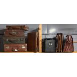 Eight vintage bags and cases.