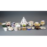 A collection of small antique porcelain and other items.