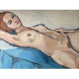 Silvia Schuergers, "Nude", acrylic on canvas, 90 x 60cm, c. 2021. Original art, life model painting.