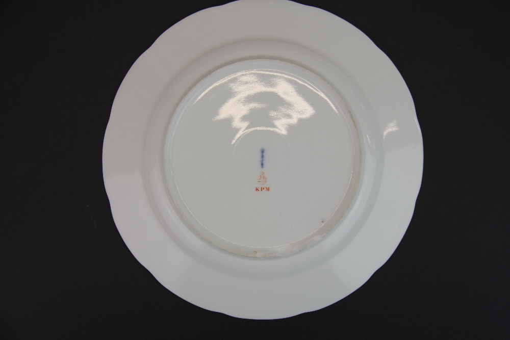 A set of five hand painted KPM porcelain desert plates, Dia. 21.5cm. - Image 2 of 2
