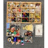 A large quantity of dolls house items, mainly toys.