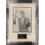 Autograph interest: Framed autograph of George Burns (American, January 1896- March 1996).