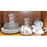 An extensive Churchill porcelain tea and dinner service, c. 1980's.