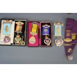 A quantity of mixed Masonic medals and regalia.
