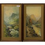 Alfred Debreanski: A pair of gilt framed early 20th century lithographs of the Western Highlands
