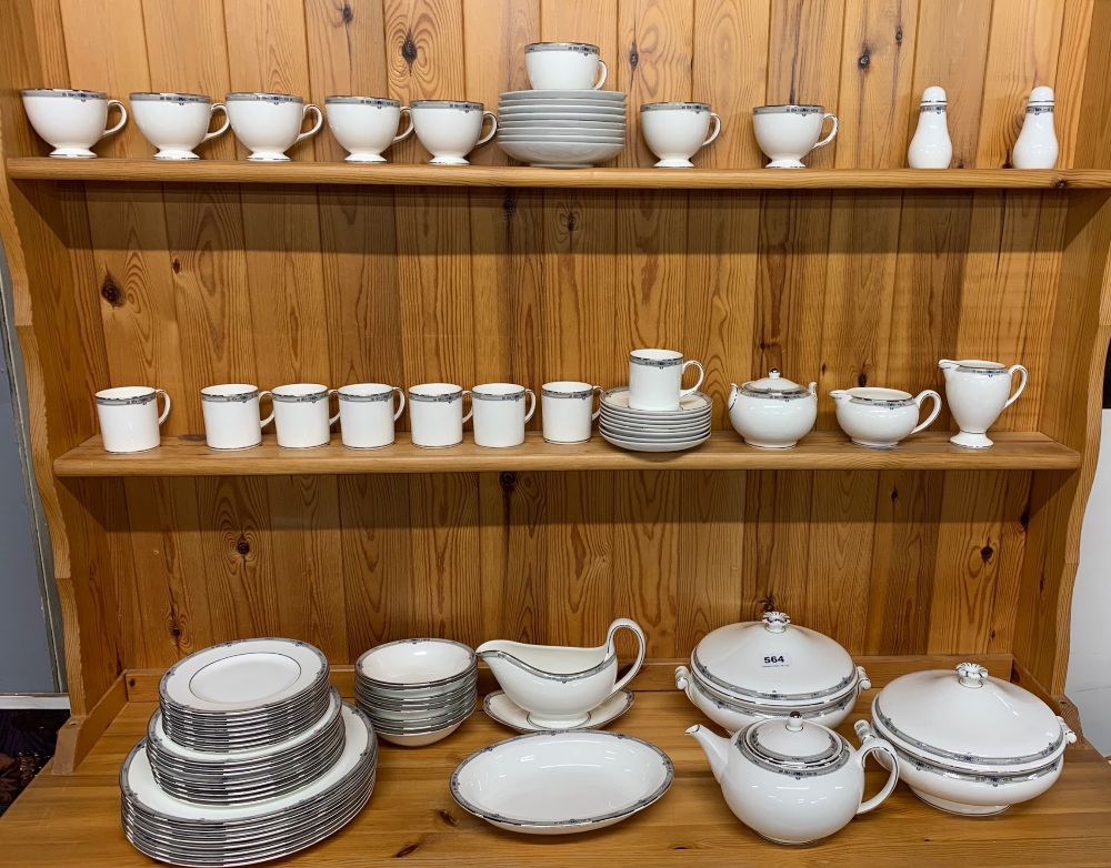 An extensive (eight settings) Wedgwood Amherst pattern dinner tea and coffee set.