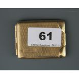 A hallmarked 9ct gold Art Deco match case.