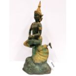 A Thai bronze figure of a temple dancer, H. 30cm.