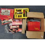 A Tri-ang 00 gauge model railway set and accessories.