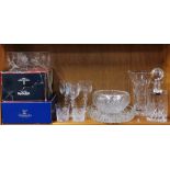 A Gleneagles crystal bowl, Thomas Webb decanter and other good glassware.