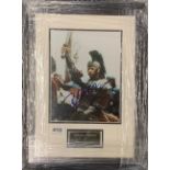 Autograph interest: Framed autograph of Russell Crowe (New Zealand, April 1964). Authenticated by