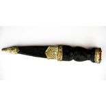 An interesting sheathed Scottish dagger, L. 20cm.