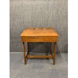 A vintage oak school desk, 61 x 44 x 67cm.