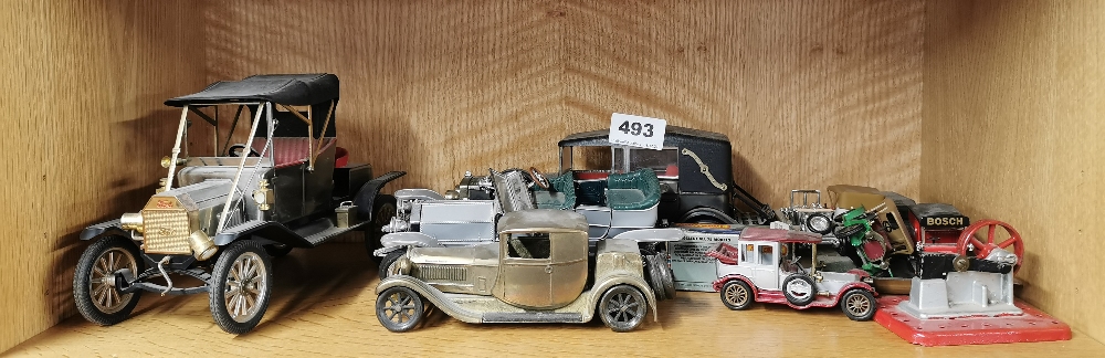 A group of model cars etc.