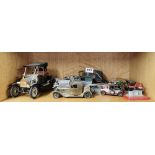 A group of model cars etc.