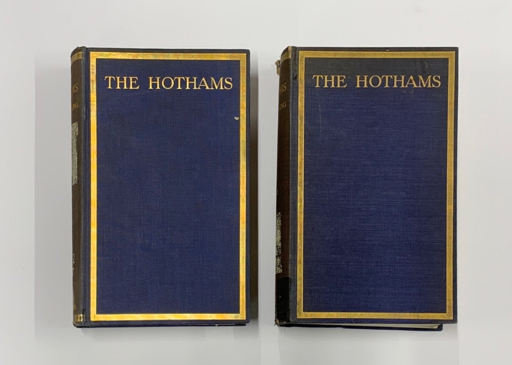 Political Interest: Two cloth bound editions of "The Hotham's" by A.M.W. Stirling. Volume I is