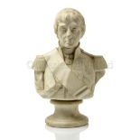 A 19TH CENTURY PARIANWARE BUST OF ADMIRAL LORD NELSON